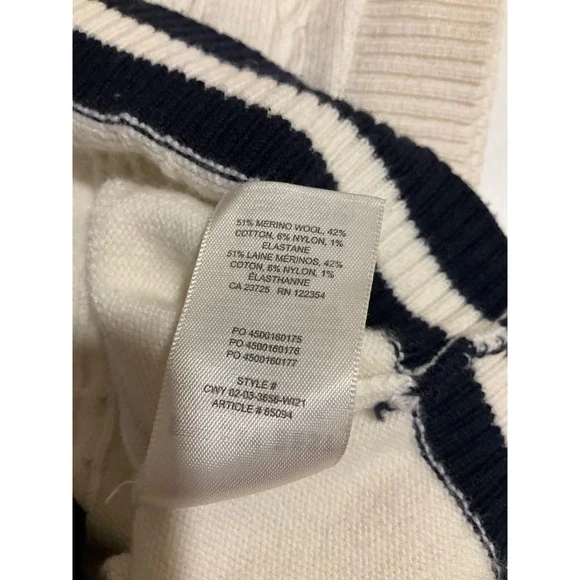 Sunday Best Winston Merino Wool Blend Cropped Sleeveless Sweater Vest Cable Knit - Picture 7 of 7